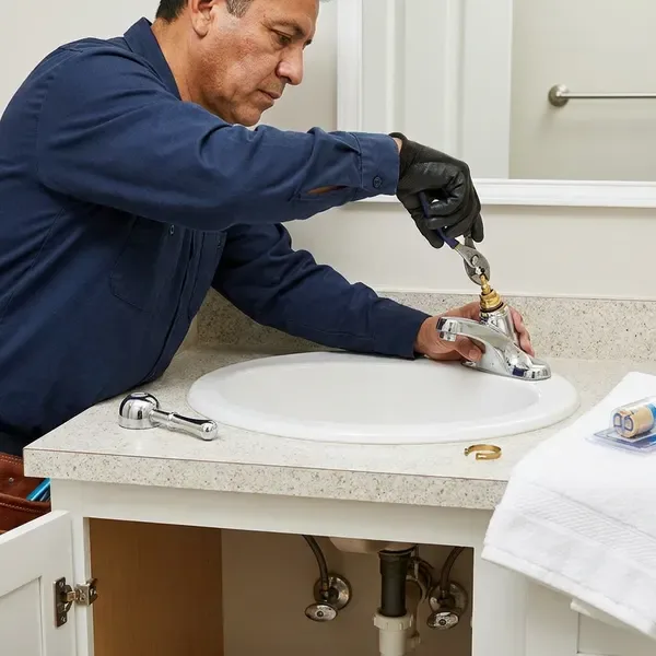 HGR Plumbing technician providing faucet repair in Atlanta, GA