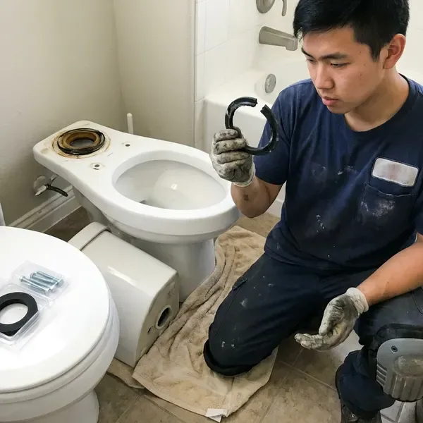 Local toilet bowl replacement by HGR Plumbing, Atlanta, GA